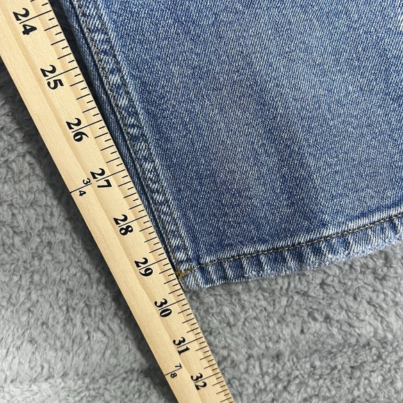 Cello Jeans Size 9 High Rise Straight Leg Light Wash Denim Waist Seam Detail - Picture 4 of 9